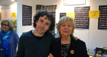 Lucia Della Porta, ideatrice e direttrice del Festival, con Marco Balzano DSC_0979